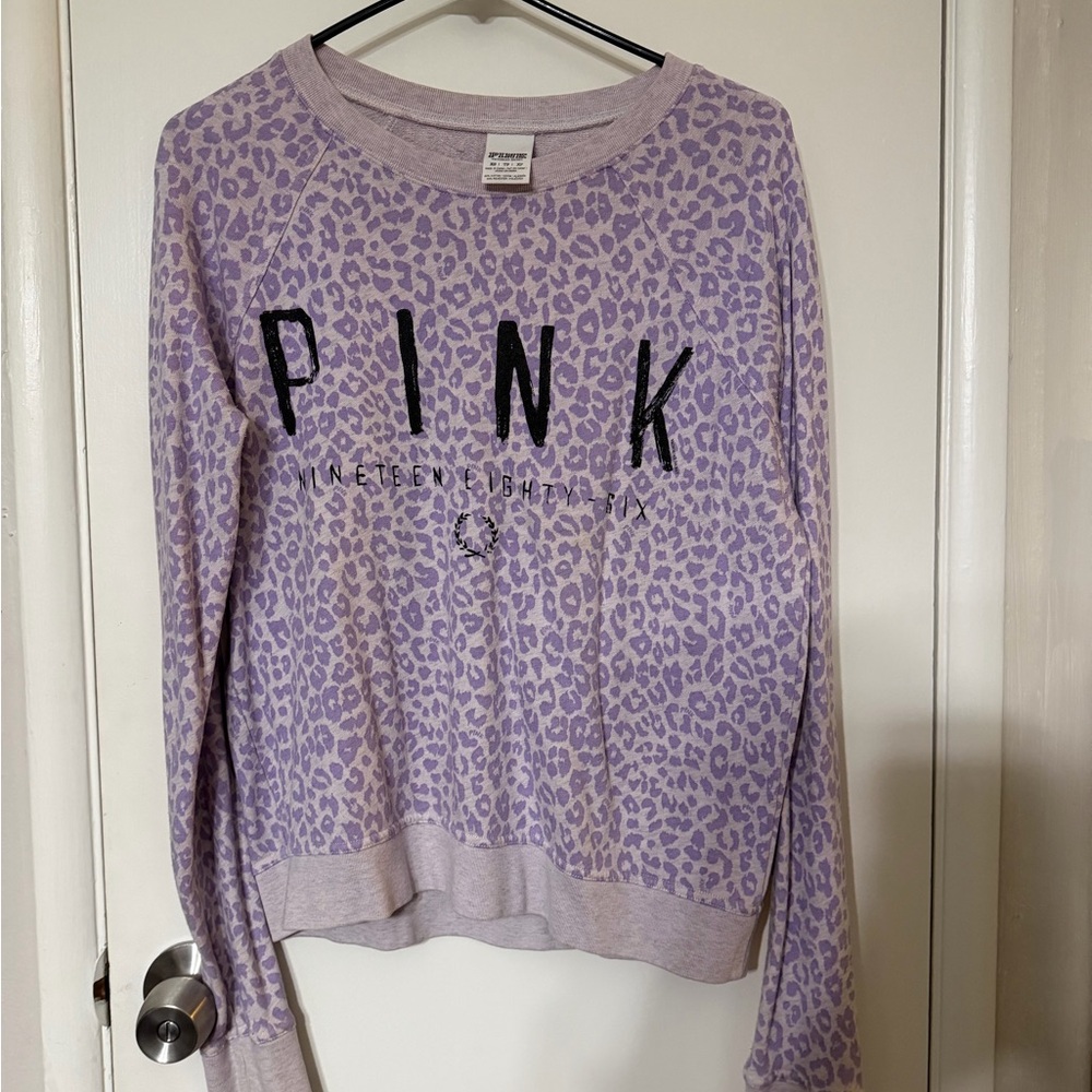 Victoria's Secret PINK Lavender Leopard Top